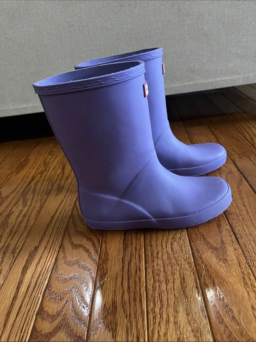 Hunter Kids Purple Rain Boots - Classic Waterproof Design
